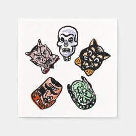 Servilleta De Papel Caracteres clásicos de Halloween