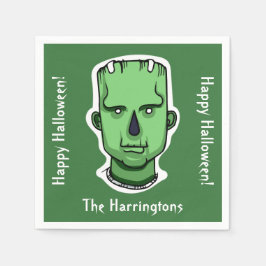 Servilleta De Papel Caracteres de Halloween nombre personalizado, text