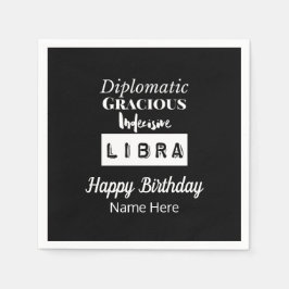 Servilleta De Papel Características del Divertido de Libra Zodiac Cump