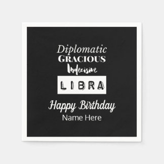 Servilleta De Papel Características del Divertido de Libra Zodiac Cump