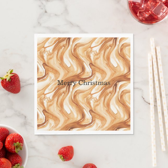 Servilleta De Papel Caramel Carmel Candy Swirls Christmas (In situ)