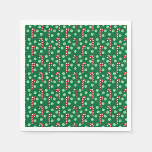 Servilleta De Papel Caramelo de Caña de Menta Roja Verde Navidad
