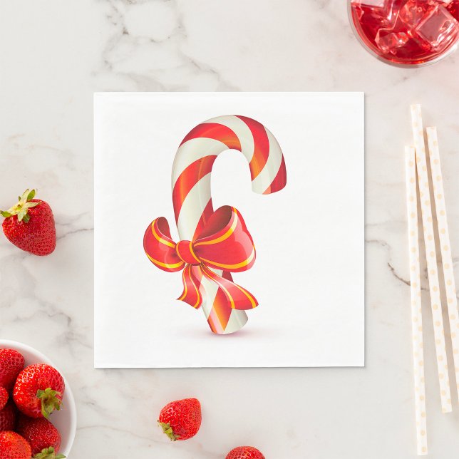 Servilleta De Papel Caramelo de Navidad Festivo con Cinta Roja (Subido por el creador)