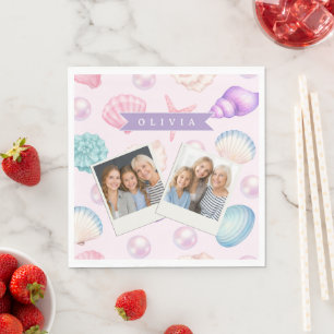 Servilleta De Papel Caramelo Personalizado de Concha de Mar Costera co