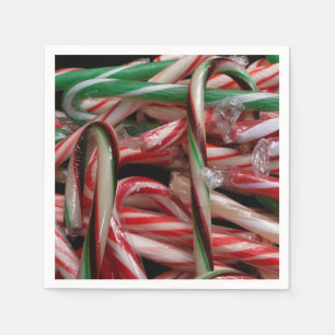 Servilleta De Papel Caramelos de menta de chocolate Festivo Navideño