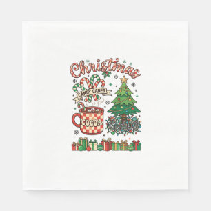 Servilleta De Papel Caramelos de Navidad Cacao Caos Árbol Taza Regalo