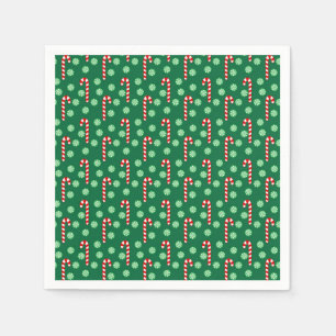 Servilleta De Papel Caramelos de Navidad rojos y verdes