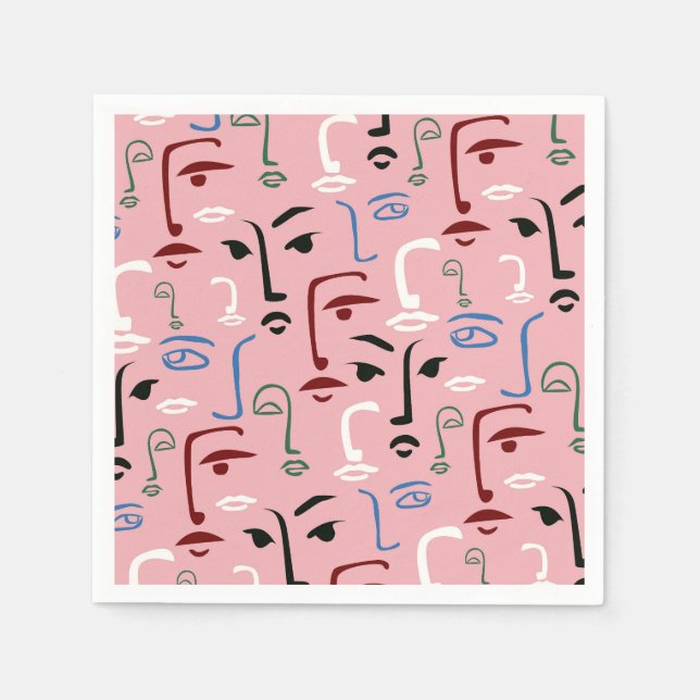 Servilleta De Papel Caras monocromas (Anverso)