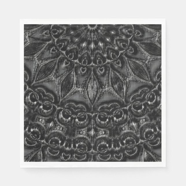 Servilleta De Papel Carbón Mandala Napkins (Anverso)