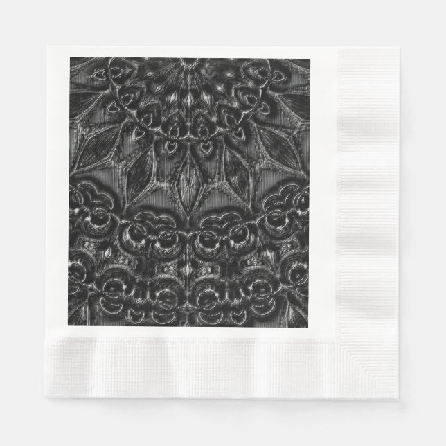 Servilleta De Papel Carbón Mandala Napkins (Anverso)