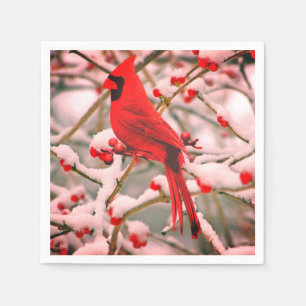 Servilleta De Papel Cardenales rojos Fiestas
