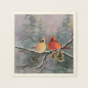 Servilleta De Papel CARDENALES y CONOS del PINO de SHARON SHARPE