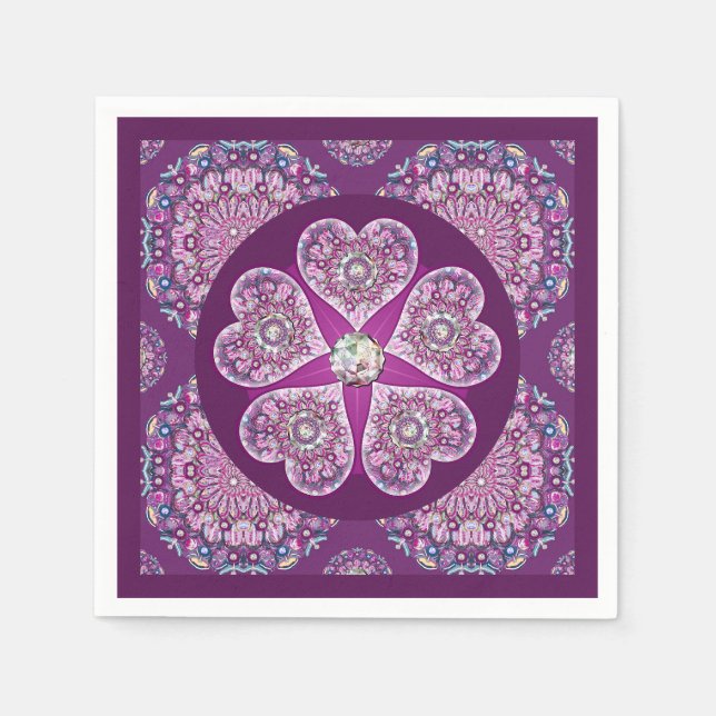 Servilleta De Papel Cardinal Red Rosace (Anverso)