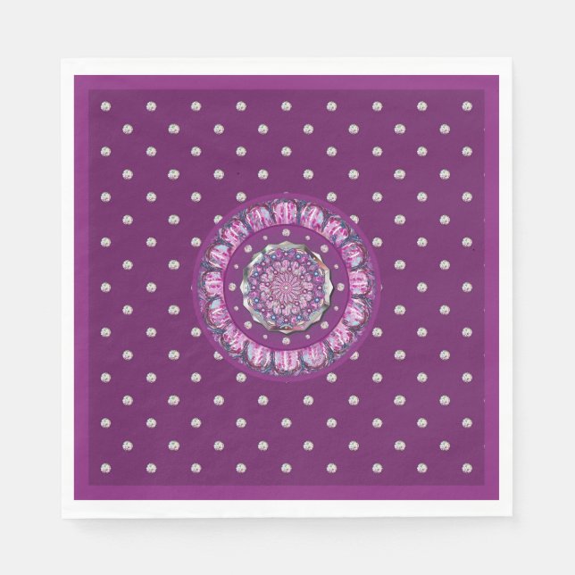 Servilleta De Papel Cardinal Red Rosace (Anverso)