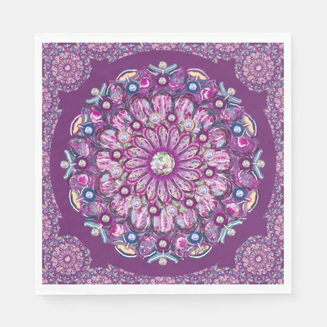 Servilleta De Papel Cardinal Red Rosace (Anverso)