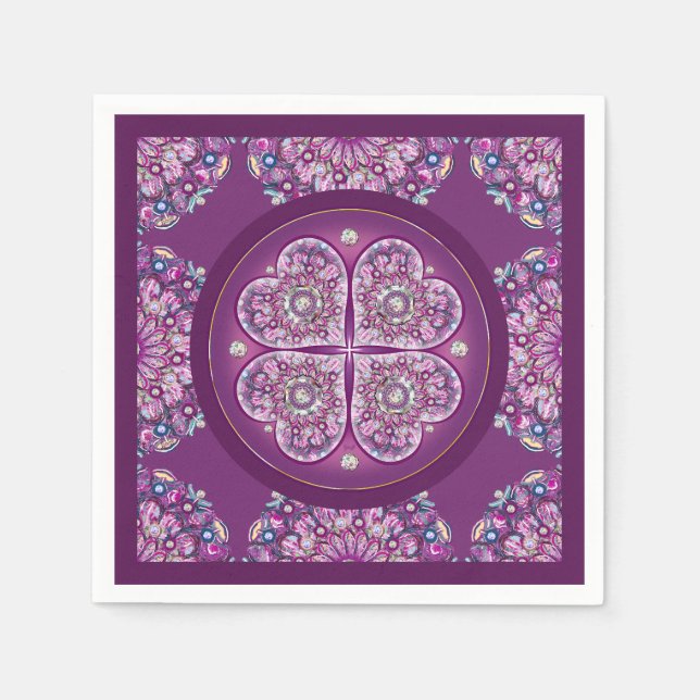 Servilleta De Papel Cardinal Red Rosace (Anverso)