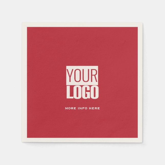 Servilleta De Papel cardinal red  with your  logo  (Anverso)