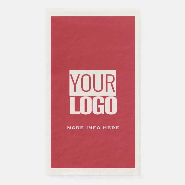 Servilleta De Papel cardinal red  with your  logo  (Anverso)