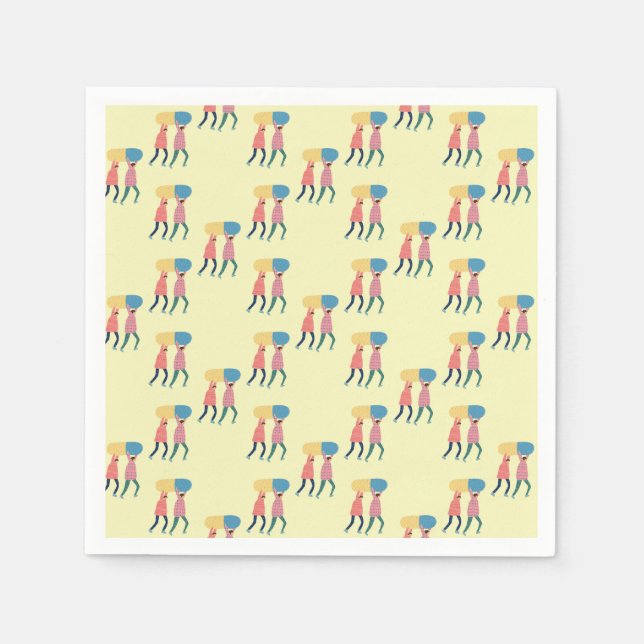 Servilleta De Papel Cargando Un Patrón De Píldora (Anverso)