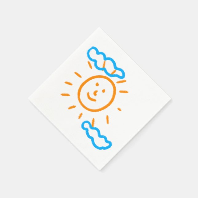 Servilleta De Papel Cargar los dibujos de los niños convierte los dibu (Borde)