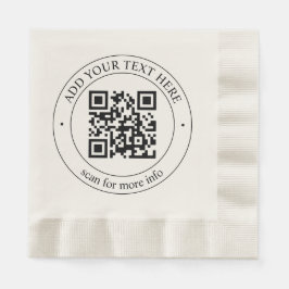 Servilleta De Papel Cargar tu propio código QR y texto de Personalizab