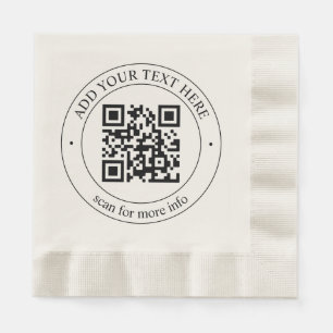 Servilleta De Papel Cargar tu propio código QR y texto de Personalizab
