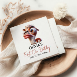 Servilleta De Papel Caricatura divertida de Llama Fiesta Primer Cumple