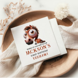 Servilleta De Papel Caricaturas de caballos Fiesta de cumpleaños 1