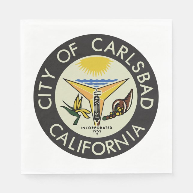 Servilleta De Papel Carlsbad (California) City Seal (Anverso)
