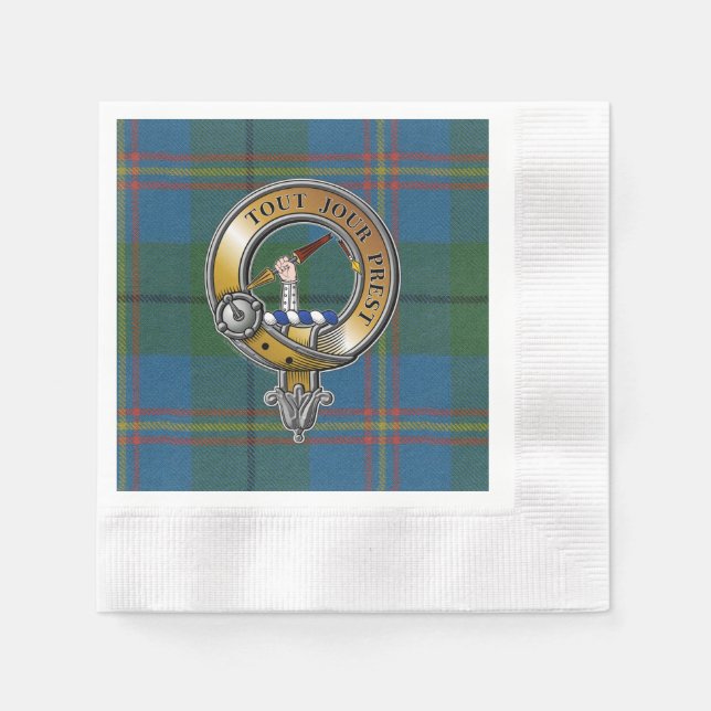 Servilleta De Papel Carmichael Tartan & Badge (Anverso)
