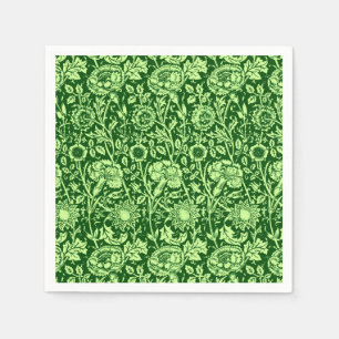 Servilleta De Papel Carnación Art Nouveau Damask, verde forestal