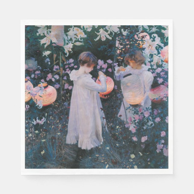Servilleta De Papel Carnación, Lily, Lily, Rosa (John Singer Sargent) (Anverso)