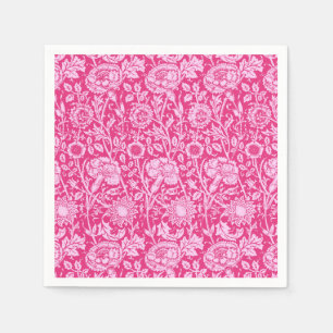 Servilleta De Papel Carnación modernista Damasco, rosa de Fuchsia