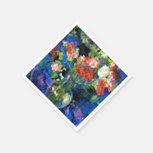 Servilleta De Papel Carnaciones en una vesícula redonda de vidrio