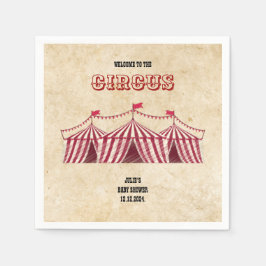 Servilleta De Papel Carnaval retro de decoración Baby Shower de circo