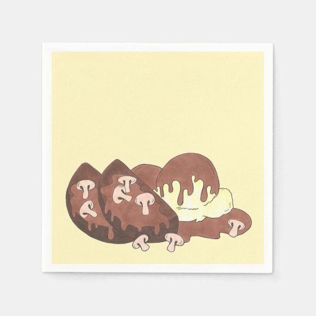 Servilleta De Papel Carne de carne de mamá con puré de papas y aliment (Anverso)