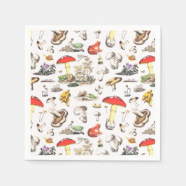 Servilleta De Papel Carne de conejo de hongos de la Selva Cute Cottage