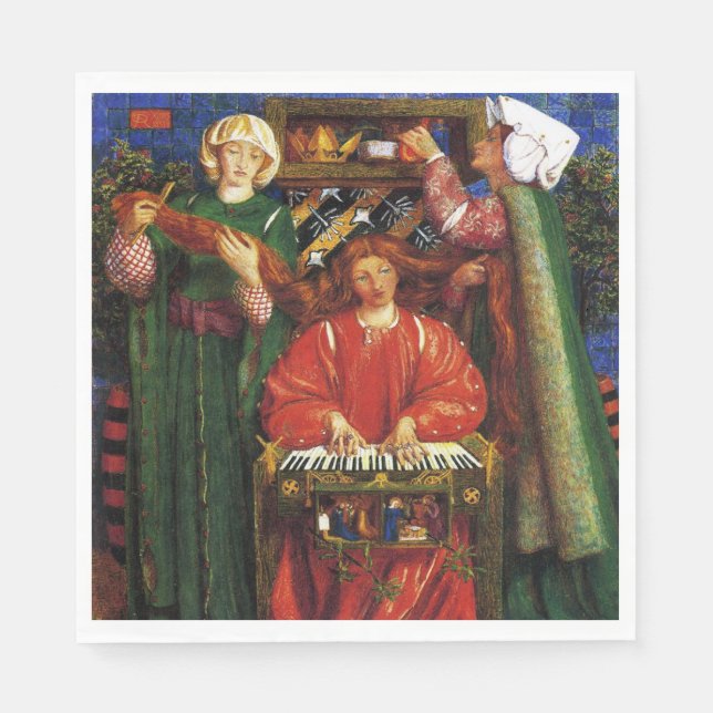 Servilleta De Papel Carol (Navidad) Navidades (Dante Gabriel Rossetti) (Anverso)