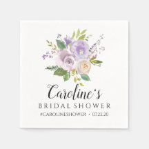Carolina Bridal Shower Napkins - Floral acuarela