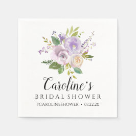 Servilleta De Papel Carolina Bridal Shower Napkins - Floral acuarela