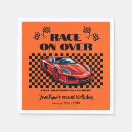 Servilleta De Papel Carrera en un auto deportivo rojo moderno de cualq