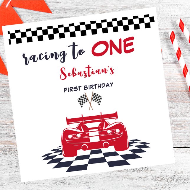 Servilleta De Papel Carreras a un primer cumpleaños de niños (Subido por el creador)