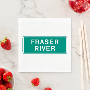 Servilleta De Papel Carretera del río Fraser Rótulo British Columbia C
