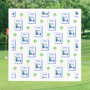 Servilleta De Papel Carrito de Golf Azul Joker Mahjong Palma Tropical