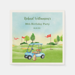 Servilleta De Papel Carrito de Golf NAPKIN Escénico Personalizado Cump