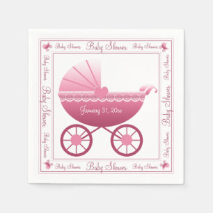 Servilleta De Papel Carro de bebé rosado