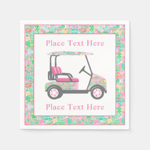 Servilleta De Papel Carro de Golf Preppy Palm Beach