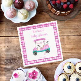 Servilleta De Papel Carro de golf rosa con suministros para bebés Baby
