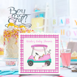 Servilleta De Papel Carro de golf rosa Suministros para bebés Baby Sho