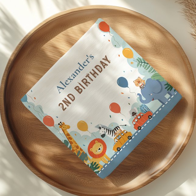 Servilleta De Papel Carro Safari Race 2 cumpleaños (Subido por el creador)